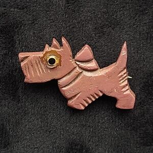 Bakelite Scottie Dog Vintage Brooch